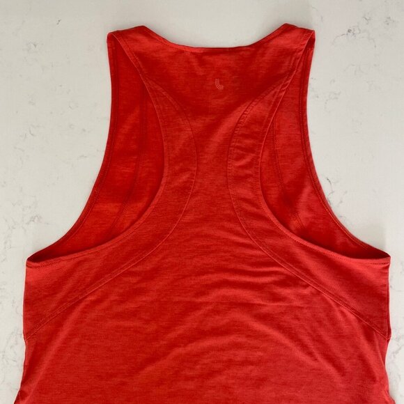 Lole Performance Wool Racer Back Hi Low Tank Top Paprika Orange Sz S NWT - Picture 6 of 13